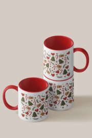 Christmas Mug Candy Cane - 11oz - Red - Image 4