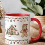 Christmas Mug Gingerbread - 11oz - Red