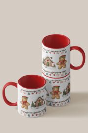 Christmas Mug Gingerbread - 11oz - Red - Image 3