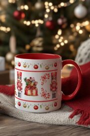 Christmas Mug Nutcracker - 11oz - Red - Image 2