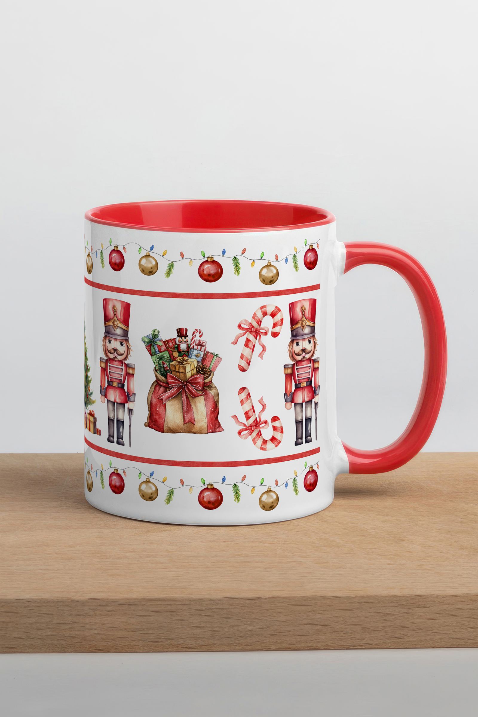 christmas-mug-nutcracker-11oz-red-2 Christmas Mug Nutcracker - 11oz - Red - Image 1