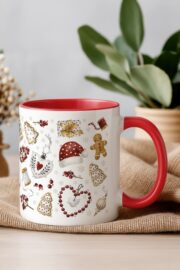 Christmas Mug Ornaments - 11oz - Red